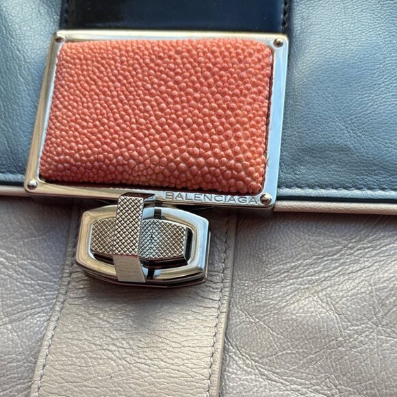 Balenciaga Multicolor Leather and Stingray Cherche Clutch - Picture 2 of 15